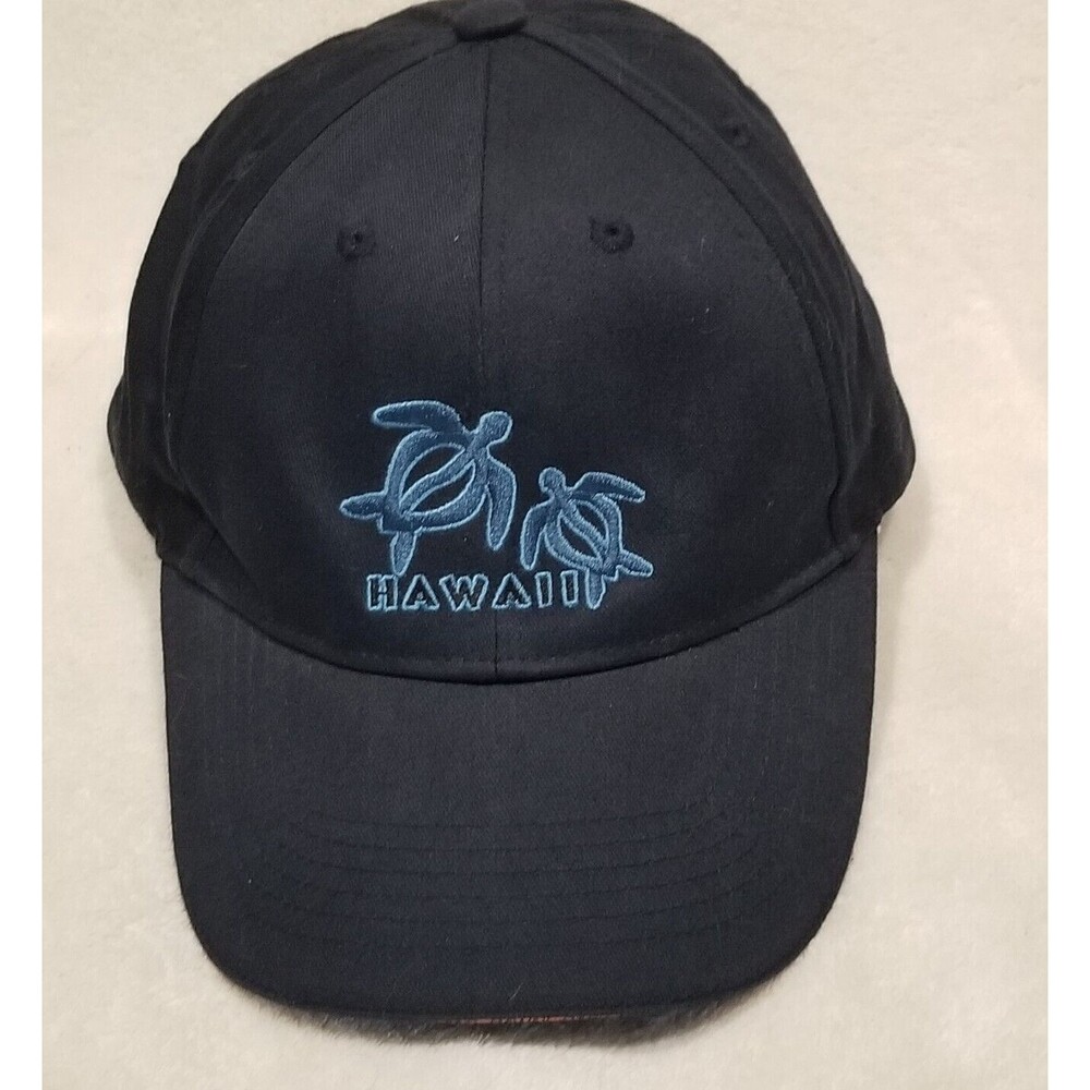 Hawaiian Headwear Brand Hat Cap Twin Turtles Black Blue Baseball Snapback